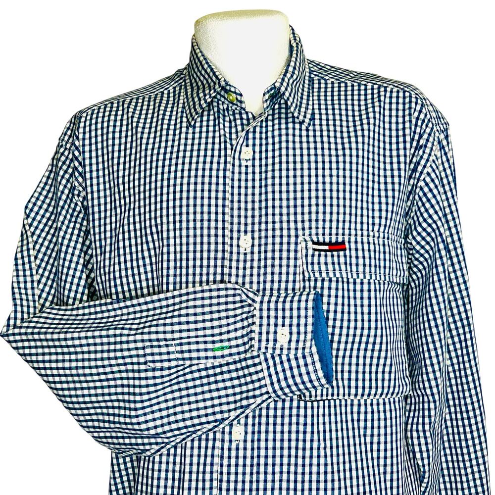 Tommy Jeans Vintage Y2K Gingham Check Button Down Shirt Large